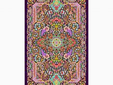 نخ و نقشه و مصالح بافت فرش قالیچه زیرپایی با طرحی رنگارنگ و خوش نقش و نگار کد 845